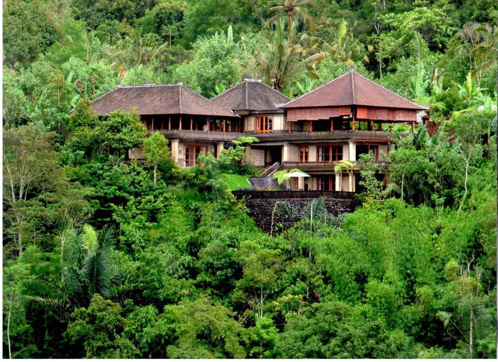 ein großes Haus mitten im Wald in der Unterkunft Villa Wastra in Payangan