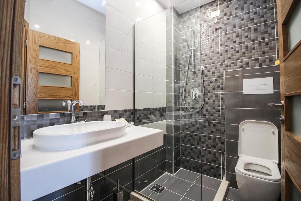 Koupelna v ubytování Hotel Kristera