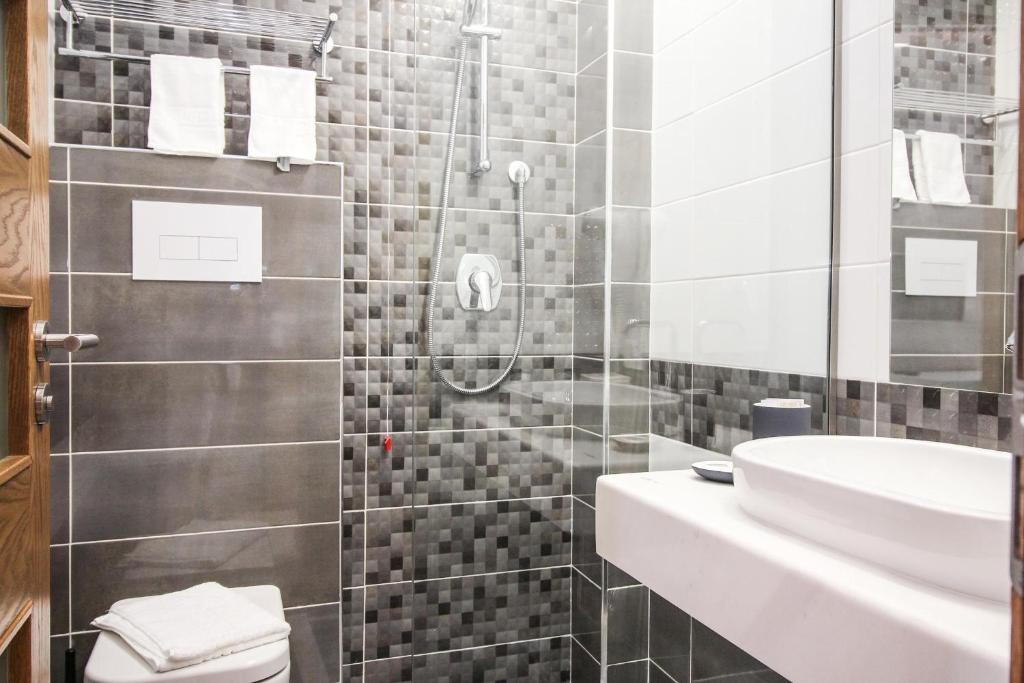 Koupelna v ubytování Hotel Kristera