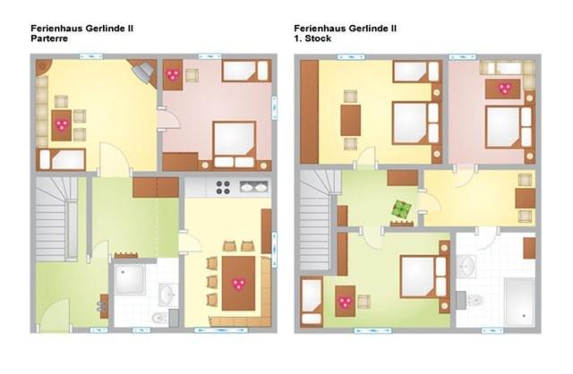 Plán poschodí v ubytovaní Ferienhaus Gerlinde II