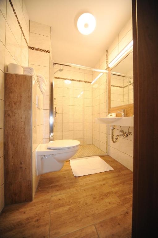Koupelna v ubytování Hotel Medaillon