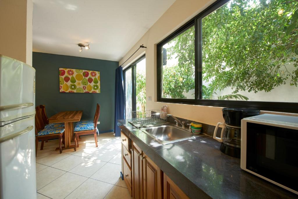 Kuchyň nebo kuchyňský kout v ubytování Tamarindo Blue Apartments