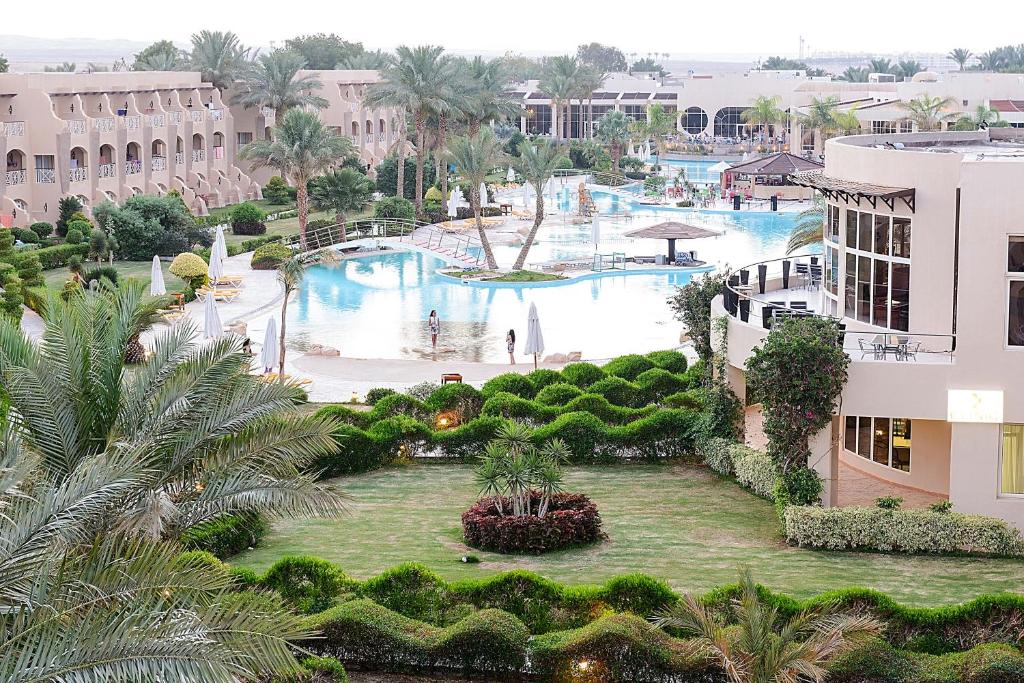 a large garden filled with lots of green plants at Prima Life Makadi in Hurghada