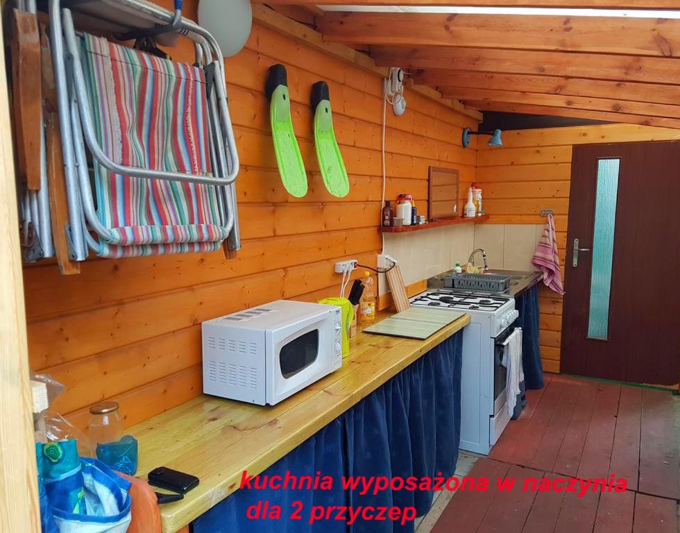 Kuchyň nebo kuchyňský kout v ubytování PEPASÓWKA