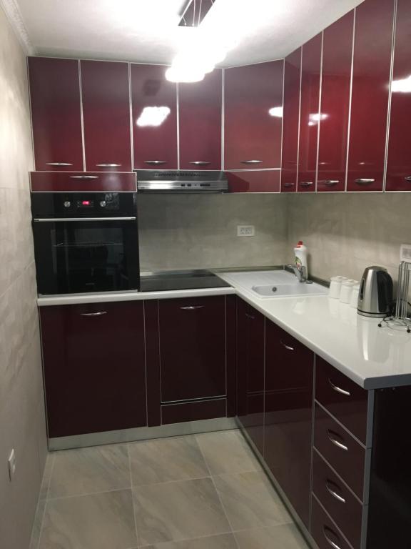 Kuchyň nebo kuchyňský kout v ubytování Apartment Apollo