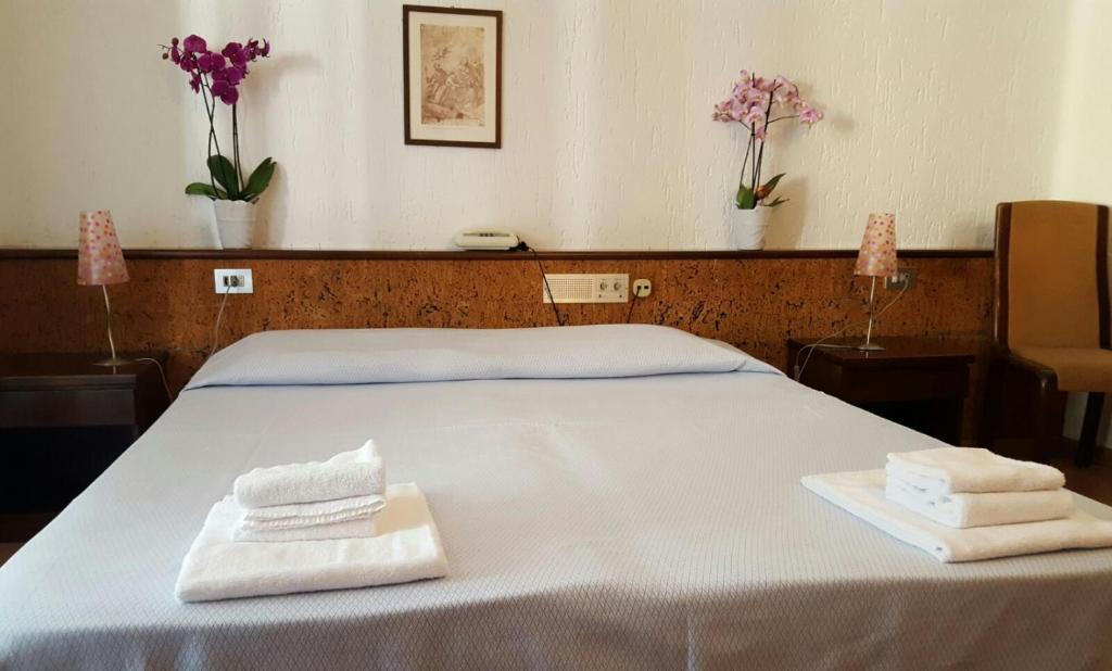 Łóżko lub łóżka w pokoju w obiekcie Hotel Franini