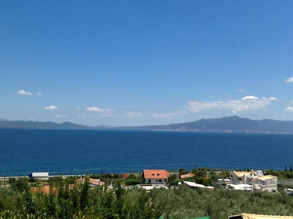 アルキッツァにあるSilia's Happy Homeの町と建物のある海の景色