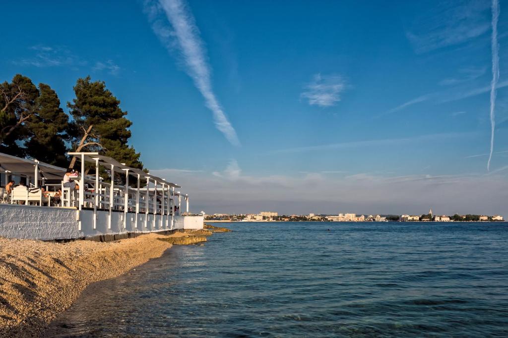 a view of the water from the shore at Apartments Nino 1 in Zadar