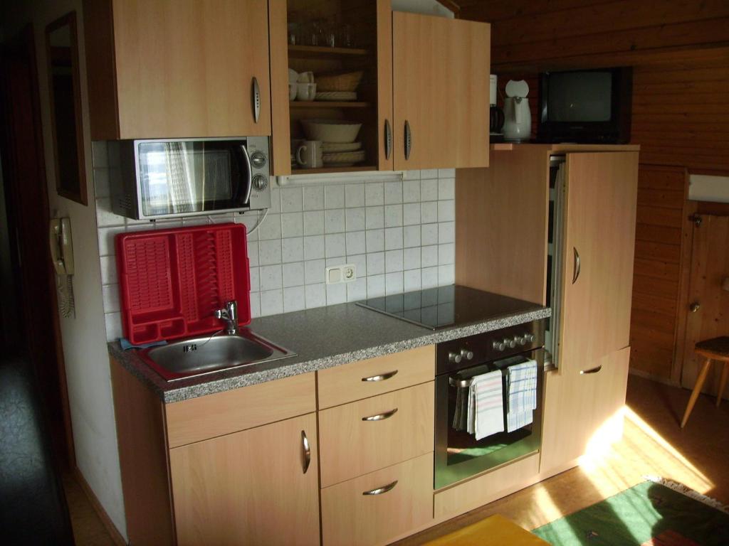 Kuchyň nebo kuchyňský kout v ubytování Apartement Haus Johanna
