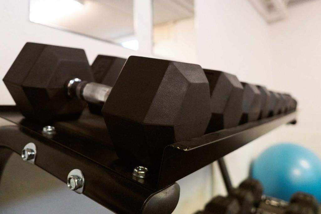 Fitness centrum a/nebo fitness zařízení v ubytování Pensionat Augustin