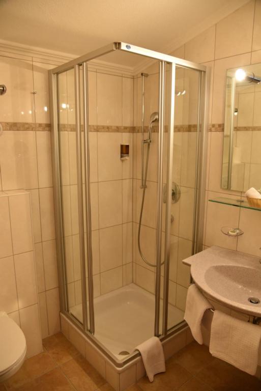 Koupelna v ubytování Hotel Kitzspitz