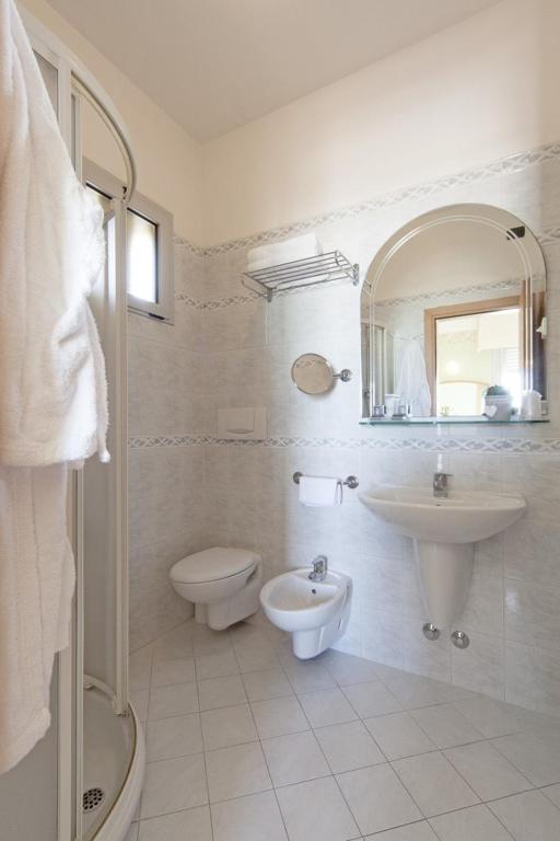 Koupelna v ubytování Hotel Ambra