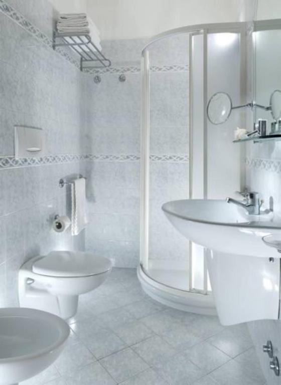 Koupelna v ubytování Hotel Ambra