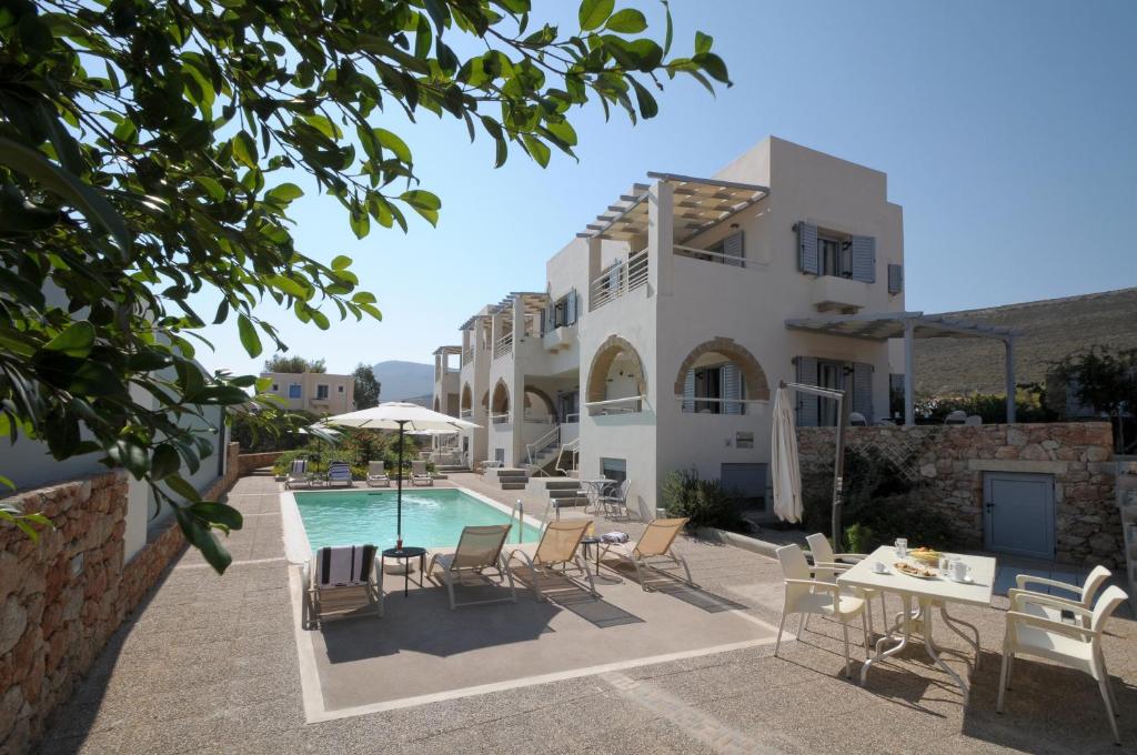 a view of a villa with a swimming pool at Astarte Sea Villas in Dhiakofti