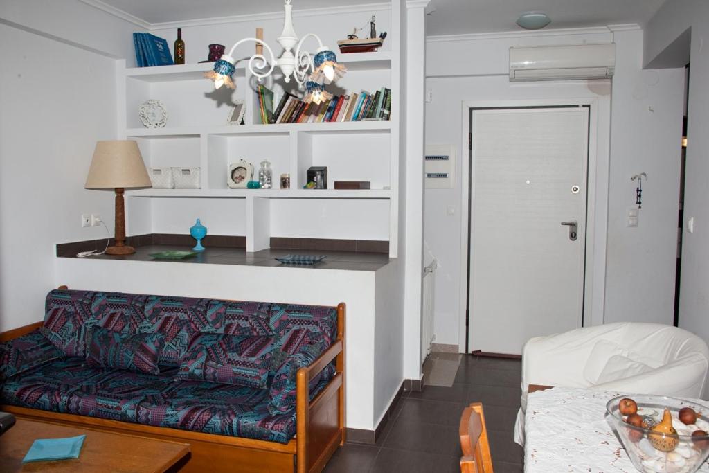 Posezení v ubytování Sea view appartment in Geoponika