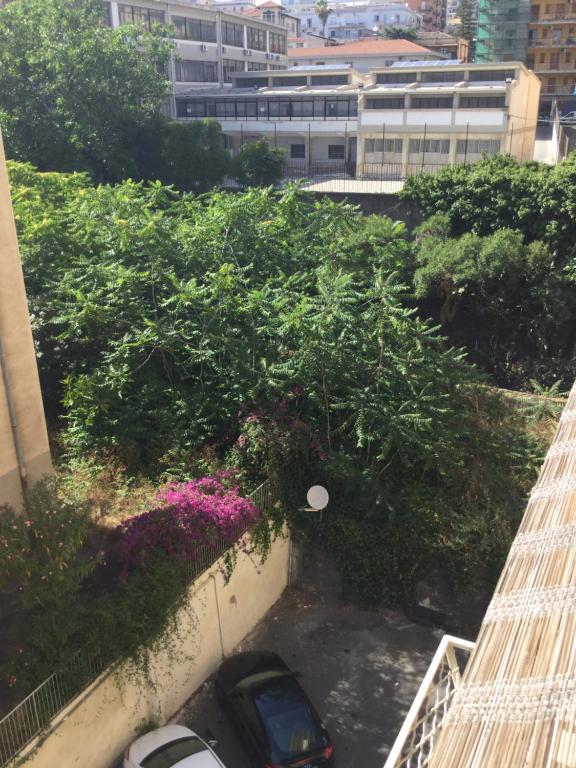 parking z mnóstwem roślin i kwiatów w obiekcie Casa Aurora w Katanii