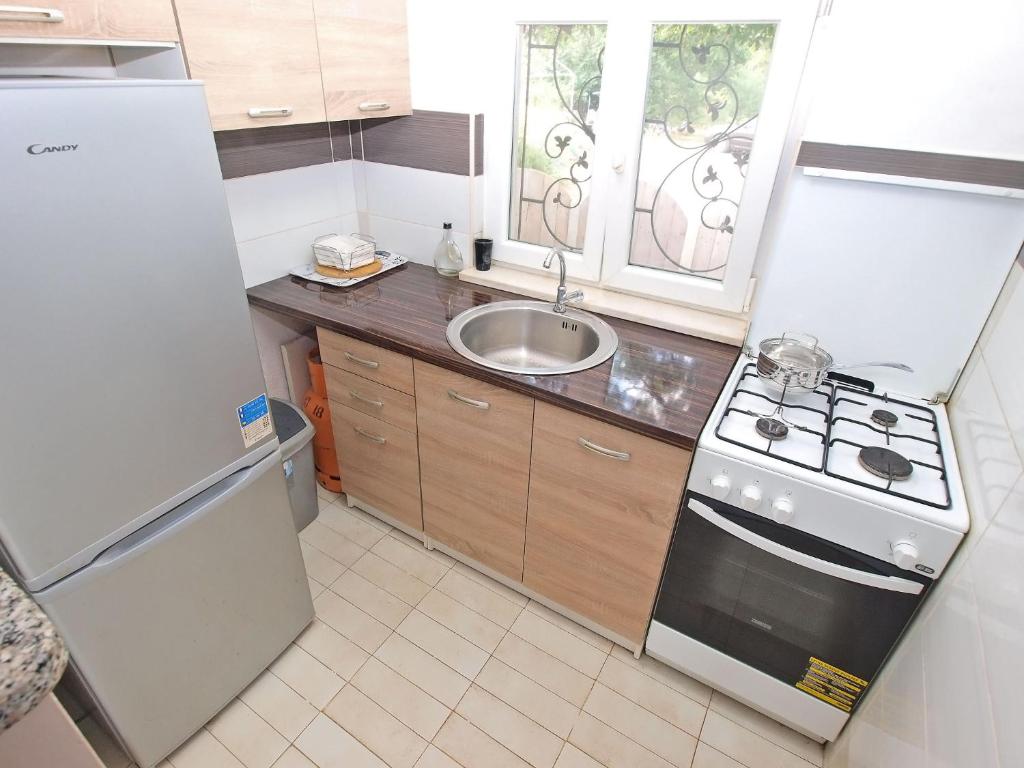 Kuchyňa alebo kuchynka v ubytovaní House Nikola 1422
