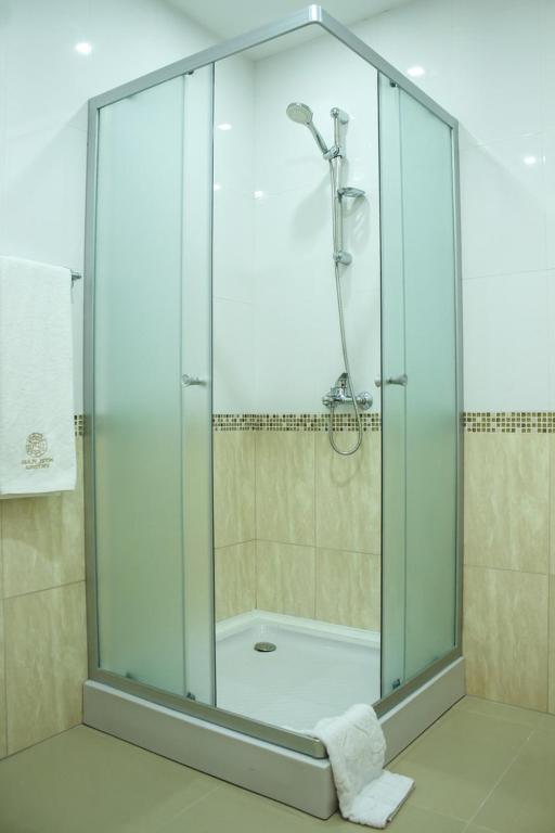 Koupelna v ubytování Hotel Plaza Viktoria