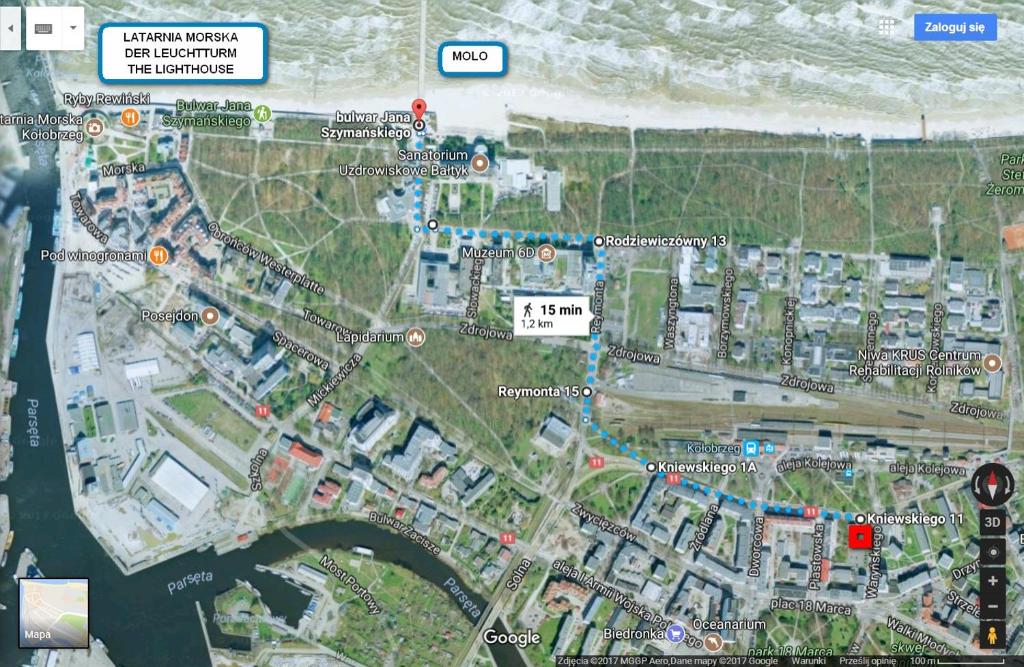 Výhľad na mesto Kołobrzeg alebo výhľad na mesto priamo z apartmánu