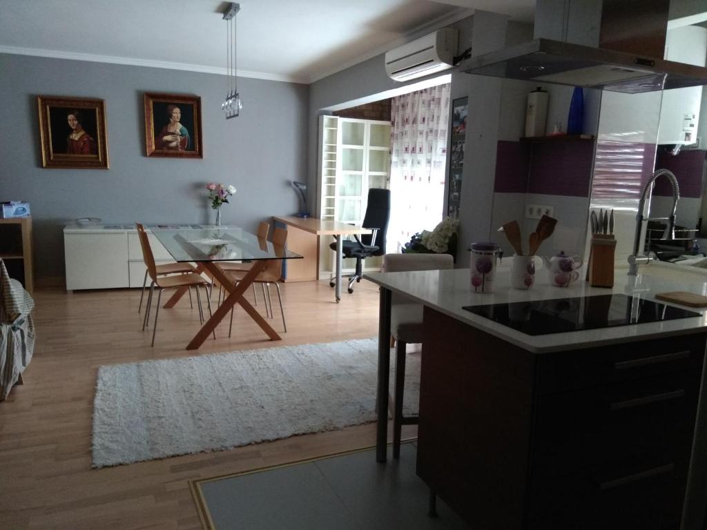 Kuchyň nebo kuchyňský kout v ubytování Apartamento