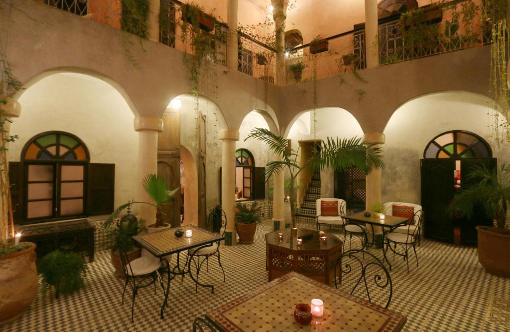 Posezení v ubytování Riad Merstane Marrakech