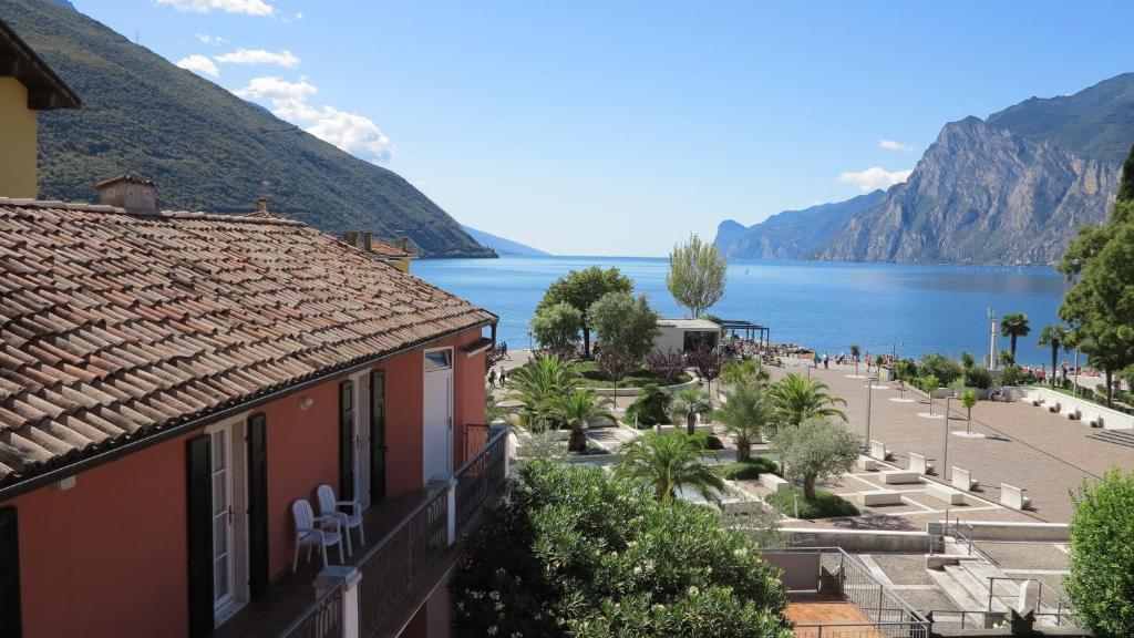 a view of the lake from a building at Casa Sandra Bertolini in Nago-Torbole