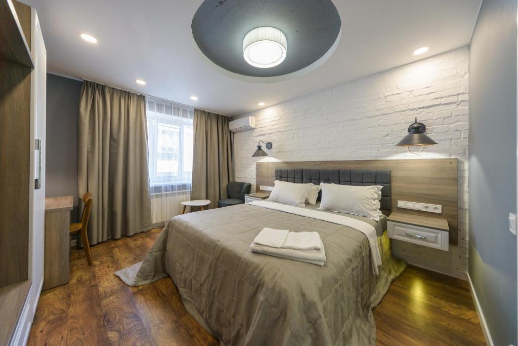 Giường trong phòng chung tại Partner Guest House Saksahans'koho