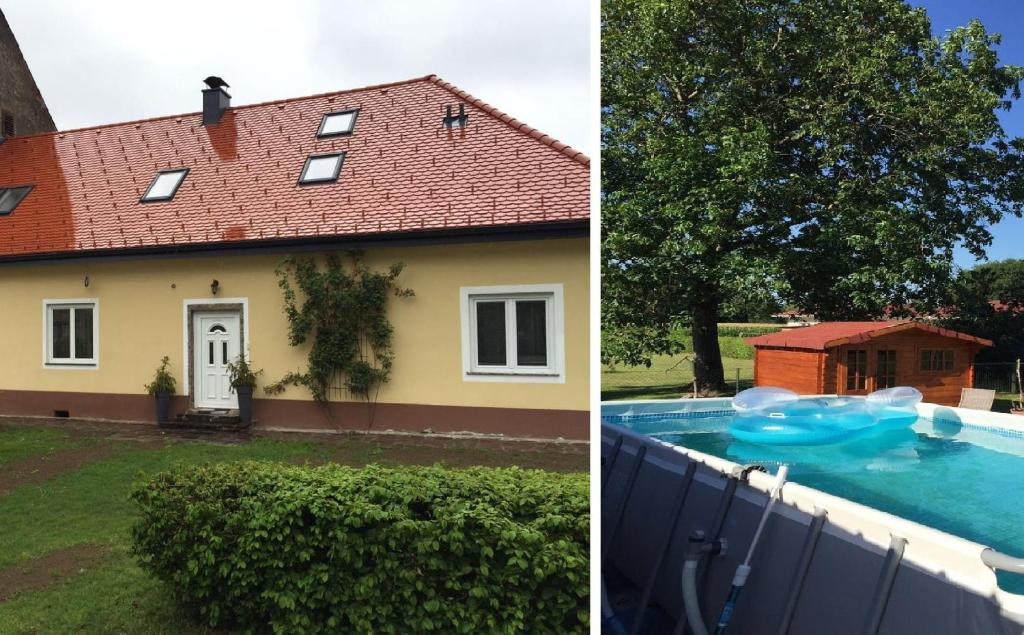 La alberca dentro o cerca de Ferienwohnung Kickmaier
