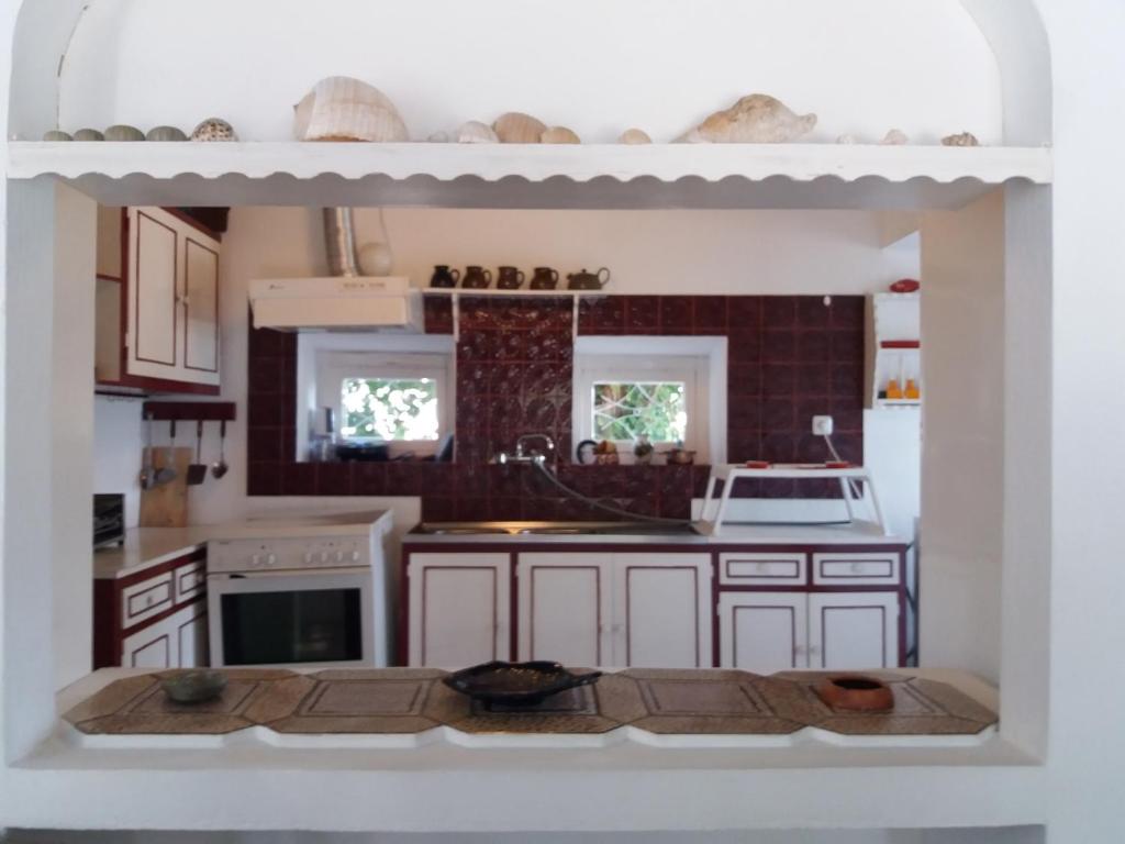 Kuchyň nebo kuchyňský kout v ubytování Villa Ancora Spetses