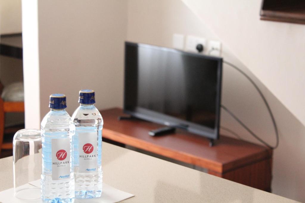 TV a/nebo společenská místnost v ubytování Hillpark Hotel
