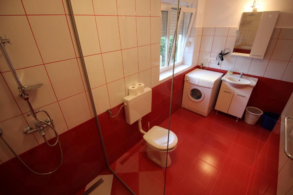 Koupelna v ubytování Apartmens Adriana