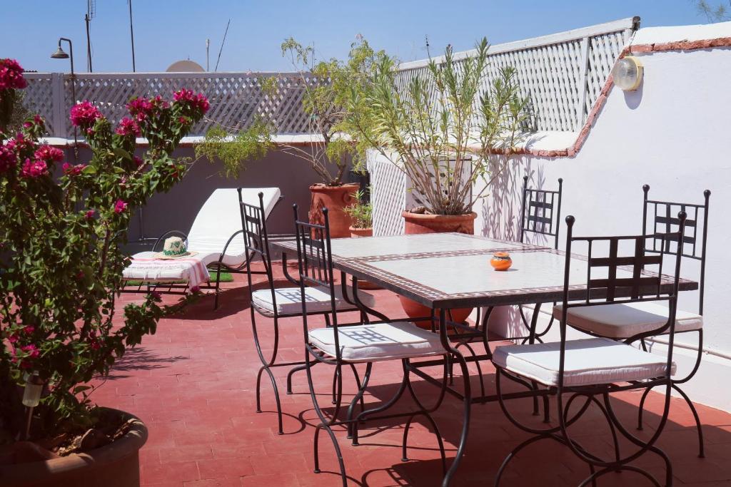 Balkón nebo terasa v ubytování Riad Merstane Marrakech