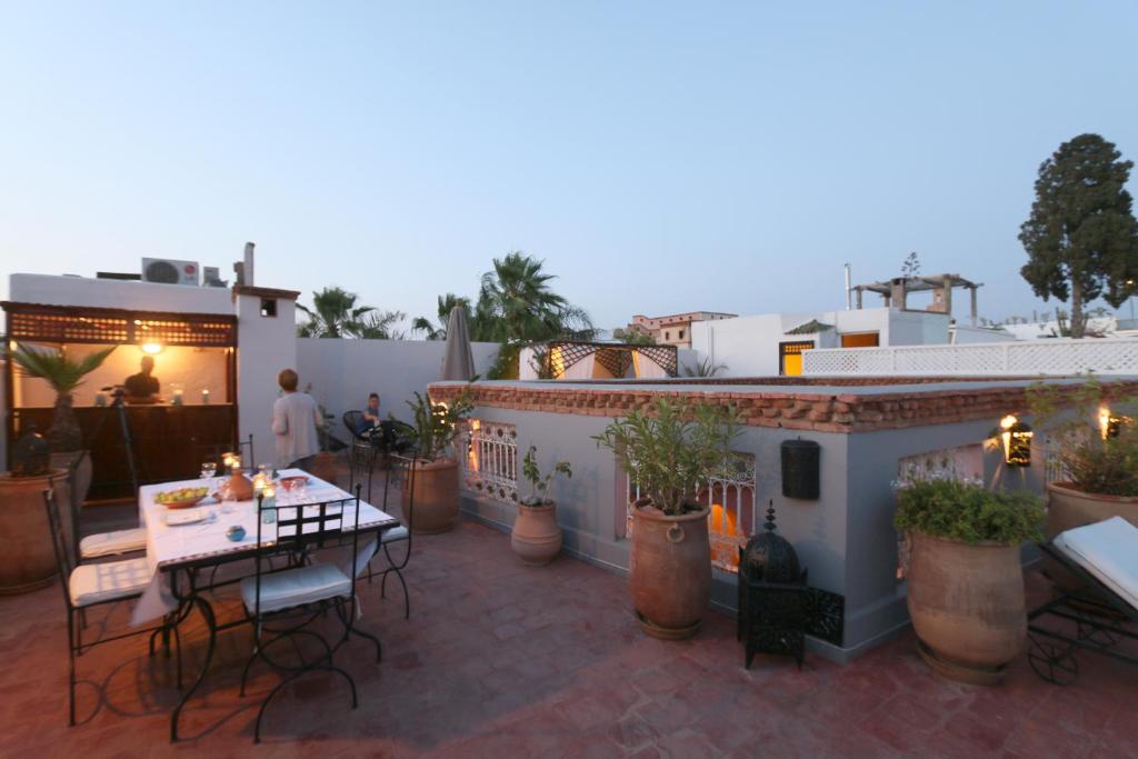 Balkón nebo terasa v ubytování Riad Merstane Marrakech