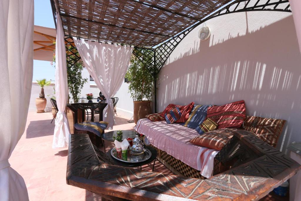 Posezení v ubytování Riad Merstane Marrakech