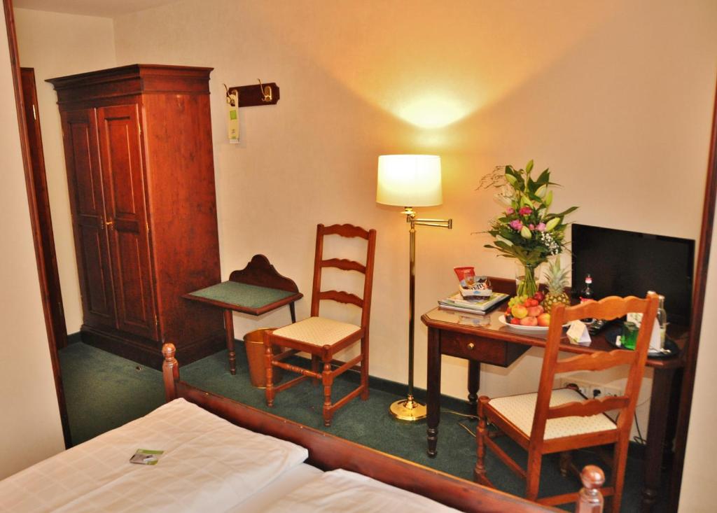 Voodi või voodid majutusasutuse Flair-Hotel Waldfrieden toas