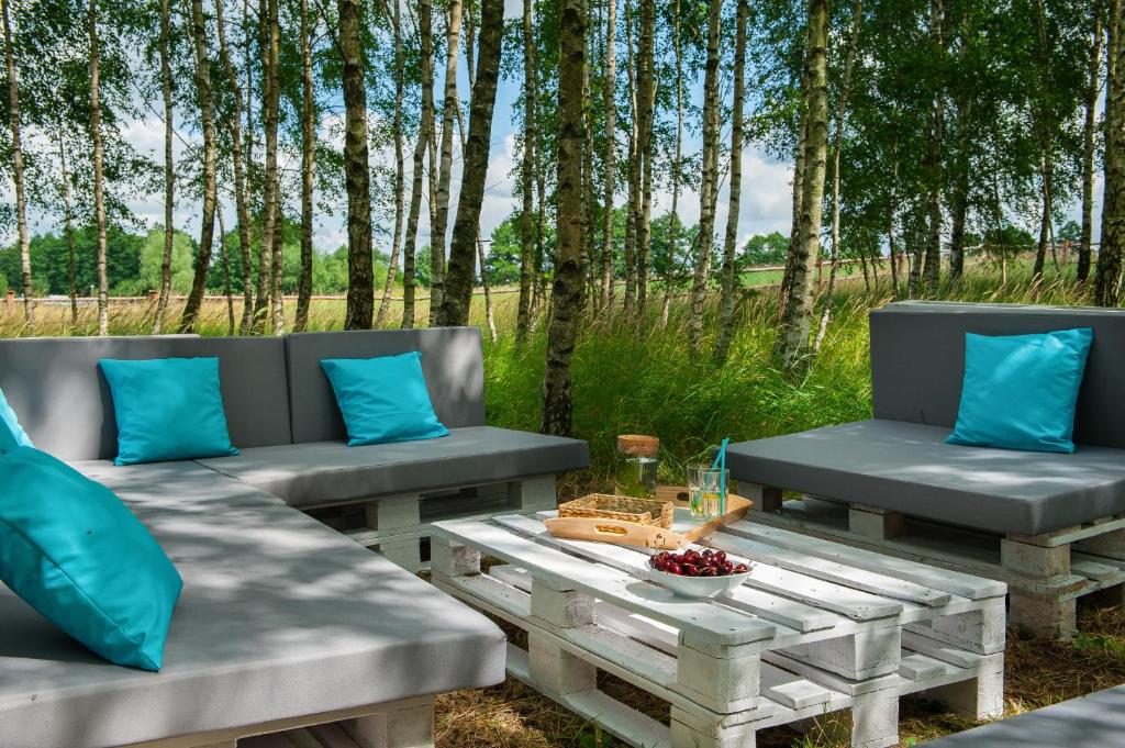 Vonkajšia záhrada v ubytovaní MAZURY chillout
