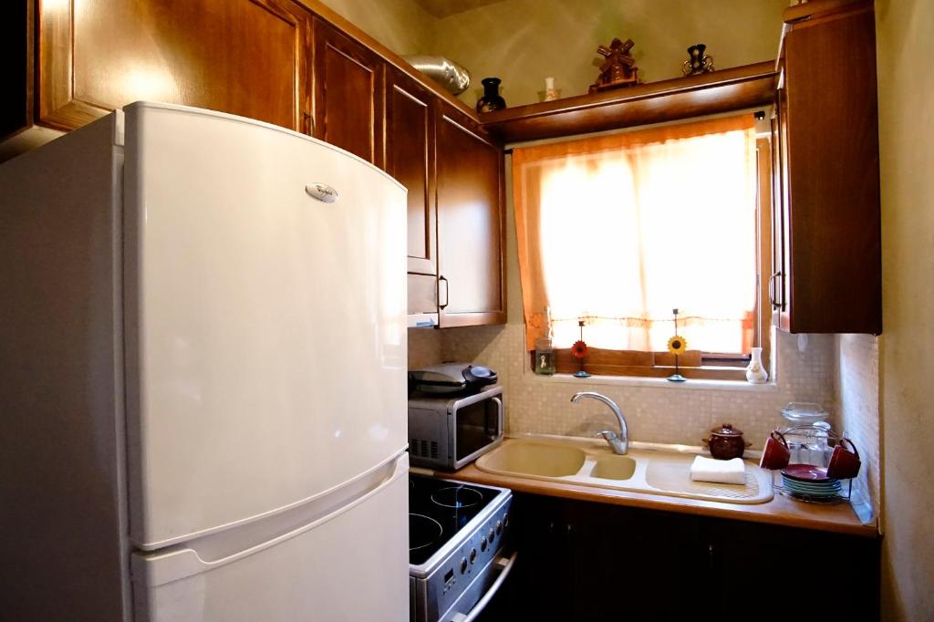 Kuchyň nebo kuchyňský kout v ubytování Mike Omalos Houses