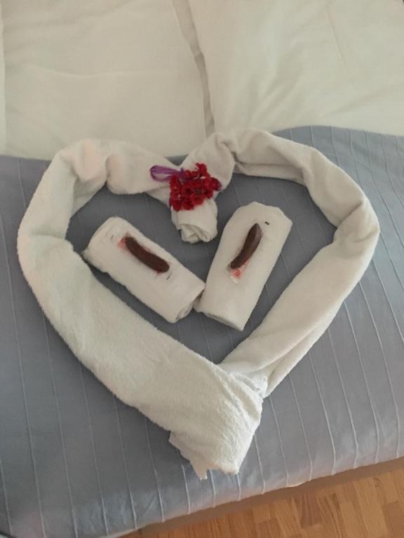 Łóżko lub łóżka w pokoju w obiekcie Lugarnica