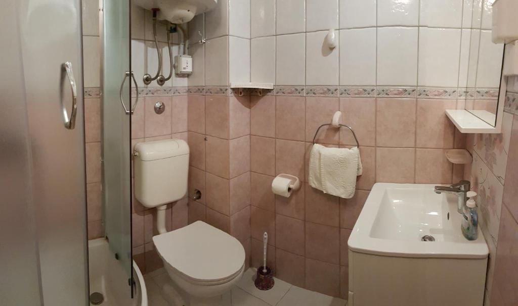 Koupelna v ubytování Apartments Brčić
