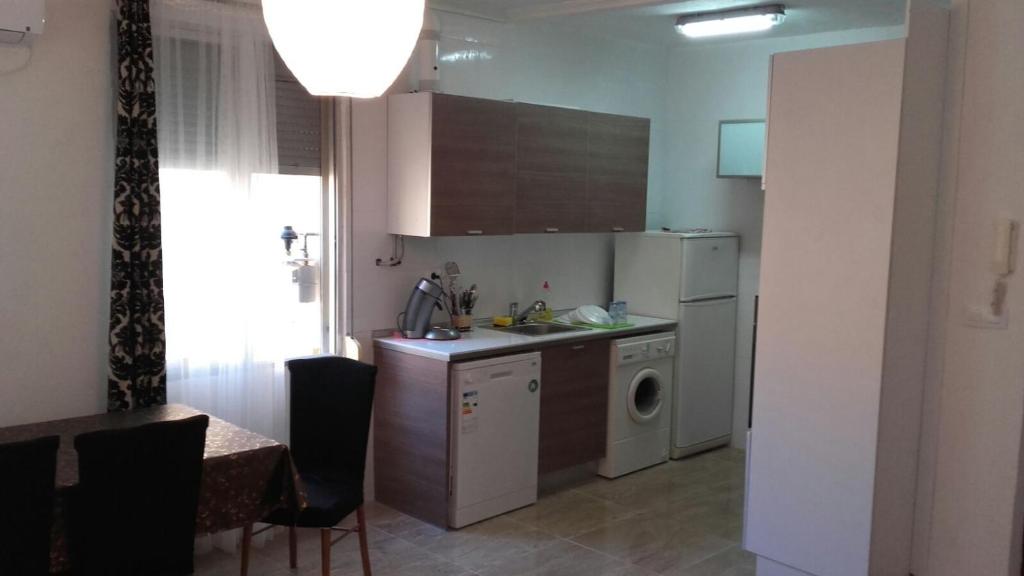 cocina con fregadero y lavadora en Apartamento Sofia, en Valencia