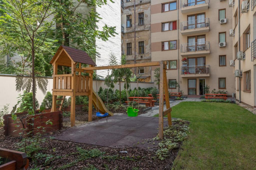 Detský kútik v ubytovaní Corvin Plaza Apartments & Suites