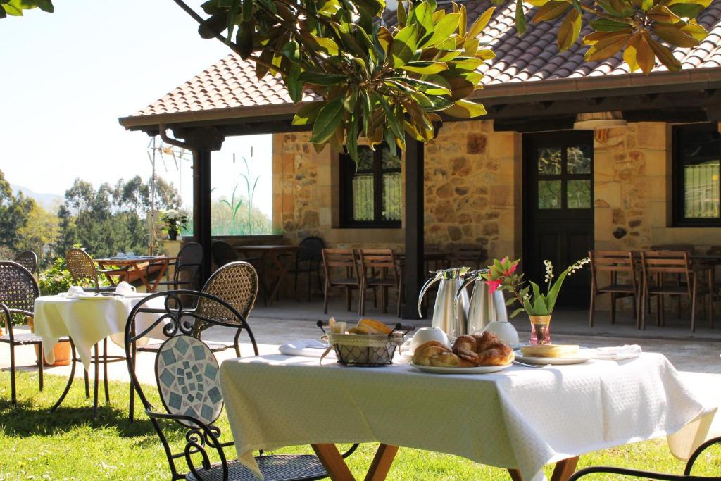a table with a plate of food on it at El Rincón de Escalante in Escalante