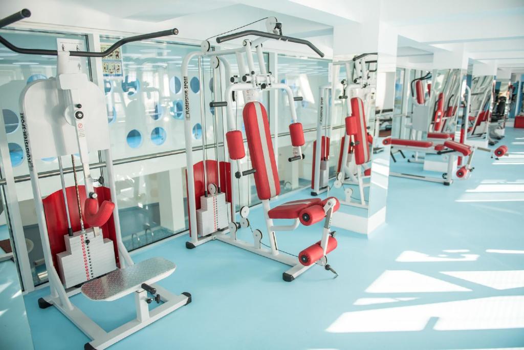 Fitness centrum a/nebo fitness zařízení v ubytování Potaissa Hotel