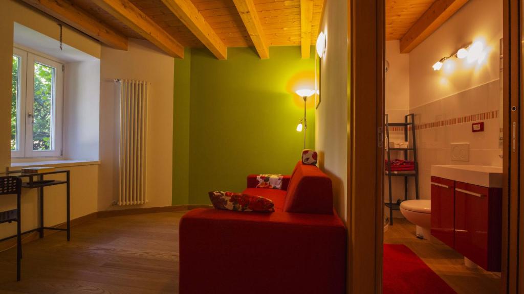 Posezení v ubytování B&B Al Gatto Nero