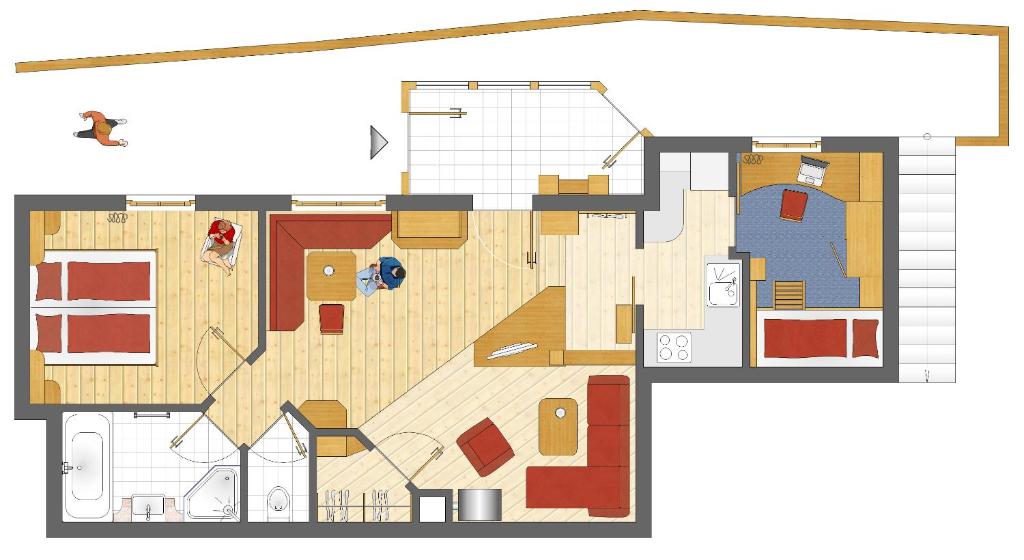 Půdorys ubytování Alpin Panoramahotel Lärchenhof