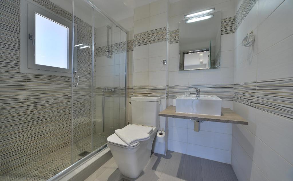 Koupelna v ubytování Hotel Kakanakos