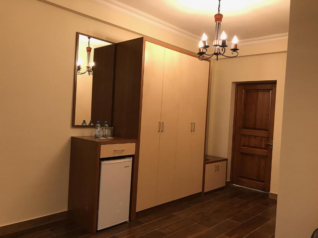 Kuchyň nebo kuchyňský kout v ubytování Hotel Plaza Viktoria