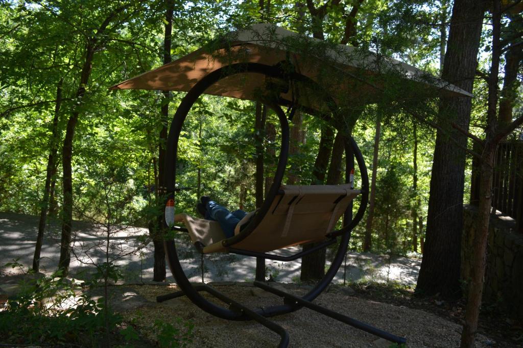 Zahrada ubytování The Woods Cabins