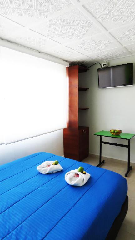 Postel nebo postele na pokoji v ubytování Hotel Bogota House