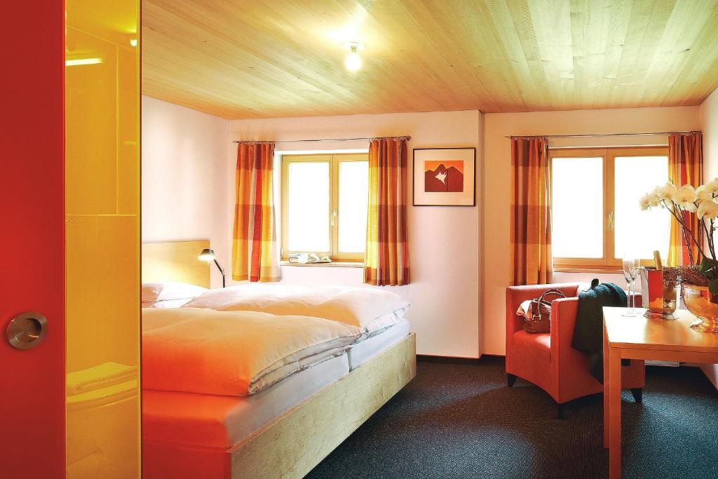 Postel nebo postele na pokoji v ubytování Gasthof Taube